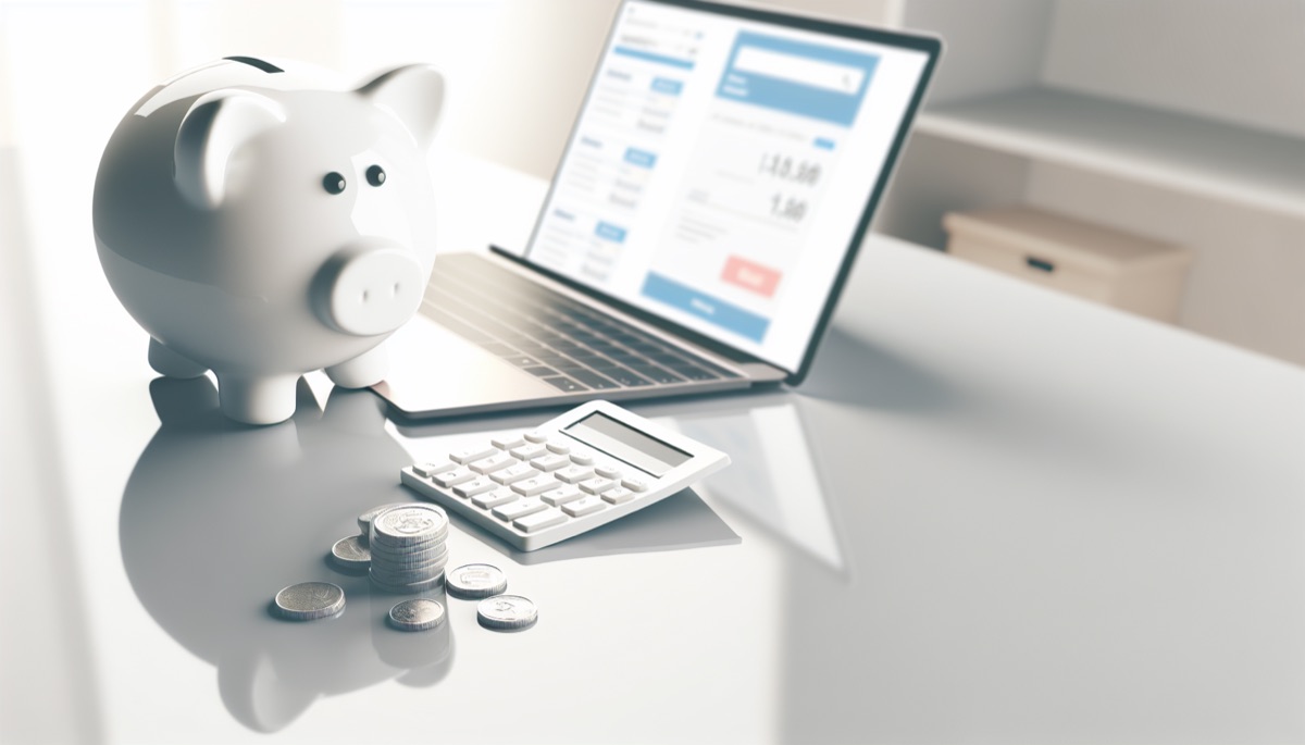 Les couts caches des sites gratuits illustres par une tirelire et des pieces