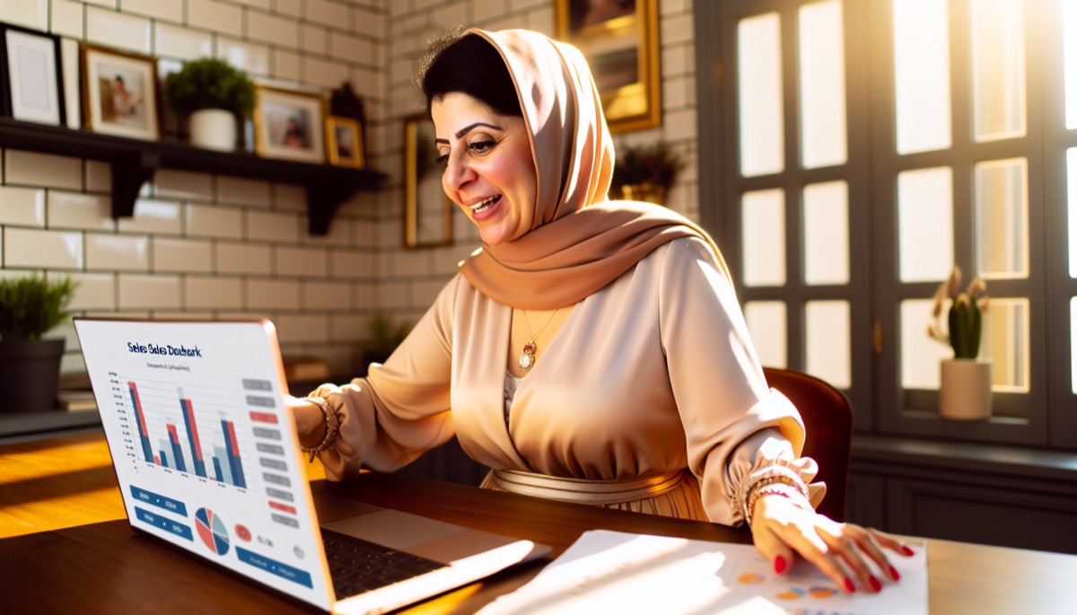 Entrepreneur travaillant sur son ordinateur pour generer des ventes en ligne 24h/24