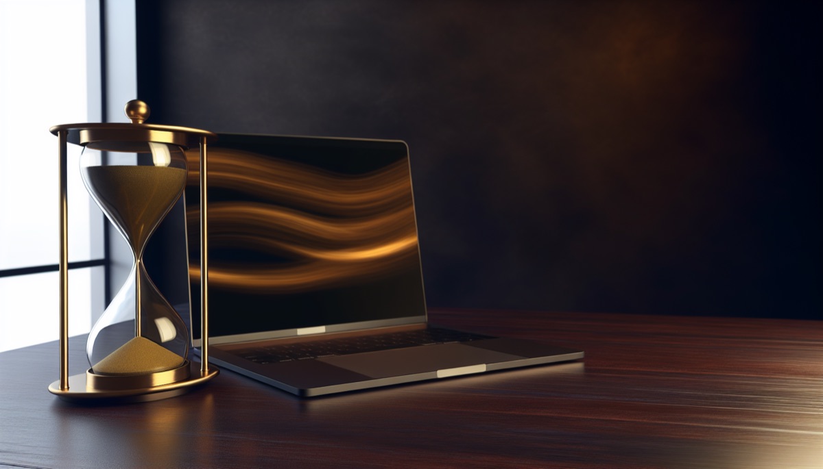 Sablier en bois symbolisant le temps necessaire pour creer un site internet