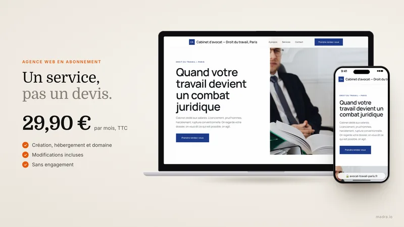 Comparaison entre agence web classique et modèle en abonnement
