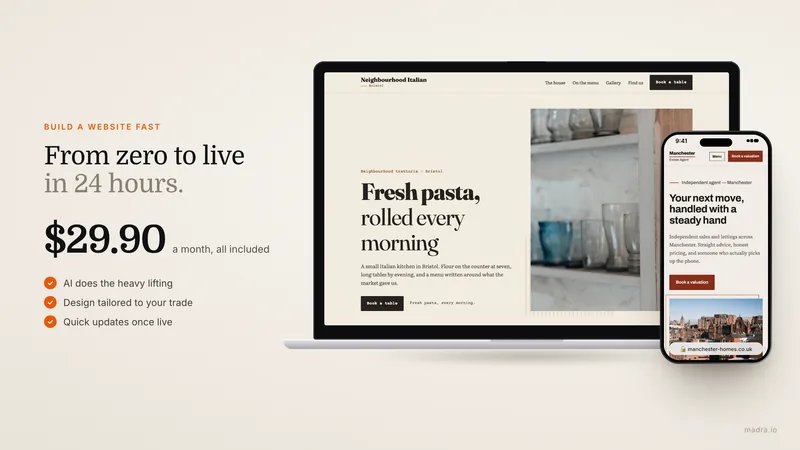 Build a website fast