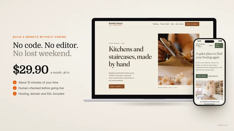 Build a website without coding