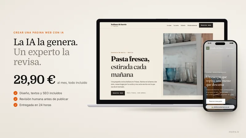 Crear una página web con IA