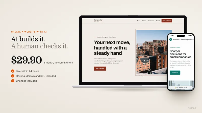 Create a website with AI