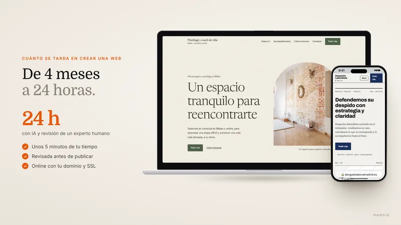 Reloj de arena que representa el tiempo necesario para crear una página web