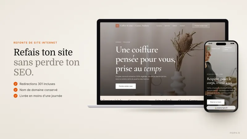 Refonte de site internet : avant et après