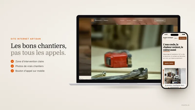 Site internet pour artisan