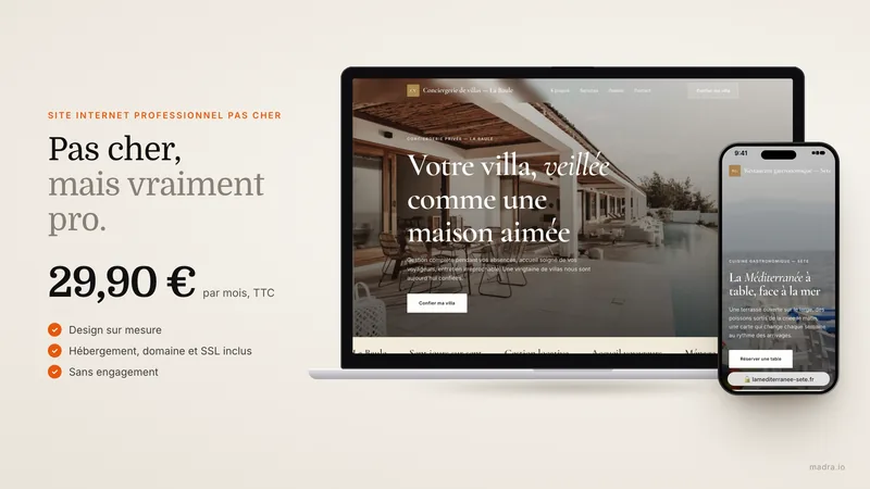 Site internet professionnel pas cher